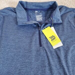 All In Motion Men's Pullover Small 1/4 Zip Blue Long Sleeve  NWTGS